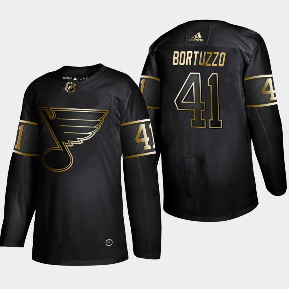 Blues 41 Robert Bortuzzo Black Gold Adidas Jersey,We sell and wholesale Blues 41 Robert Bortuzzo Black Gold Adidas Jersey on line form chian!